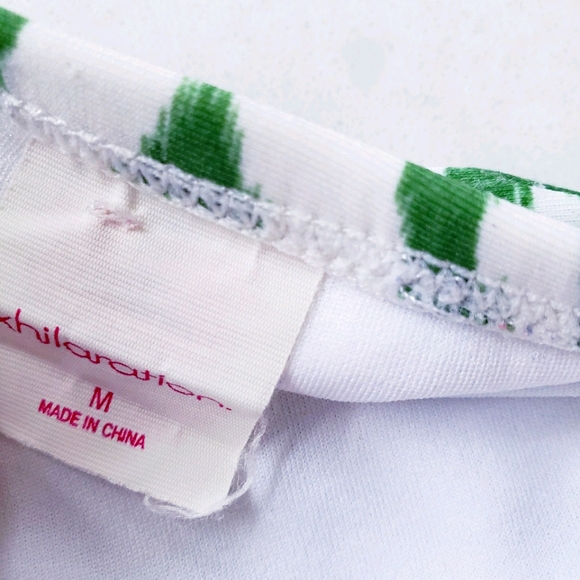 Xhilaration Green and White Print Bikini - Picture 3 of 4